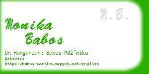 monika babos business card